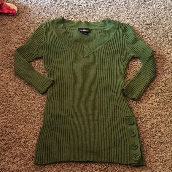 It's Our Time Tops - It’s Our Time Green Stretchy Long Sleeve Top